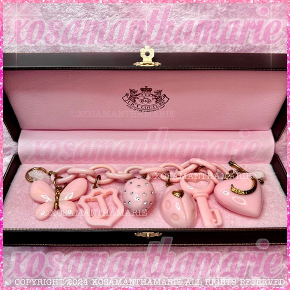 Juicy Couture Pink Vintage Charm Bracelet - Picture 8 of 16